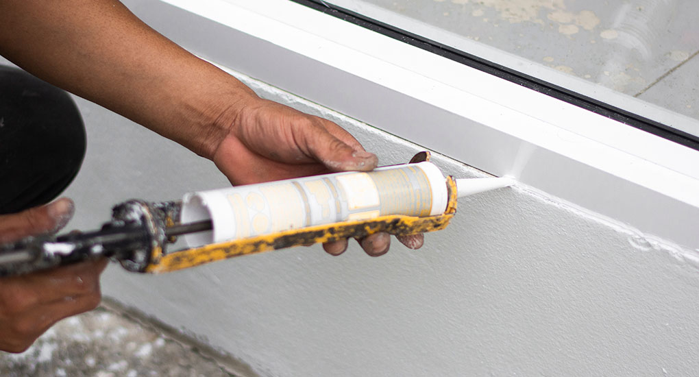 image of caulk being applied