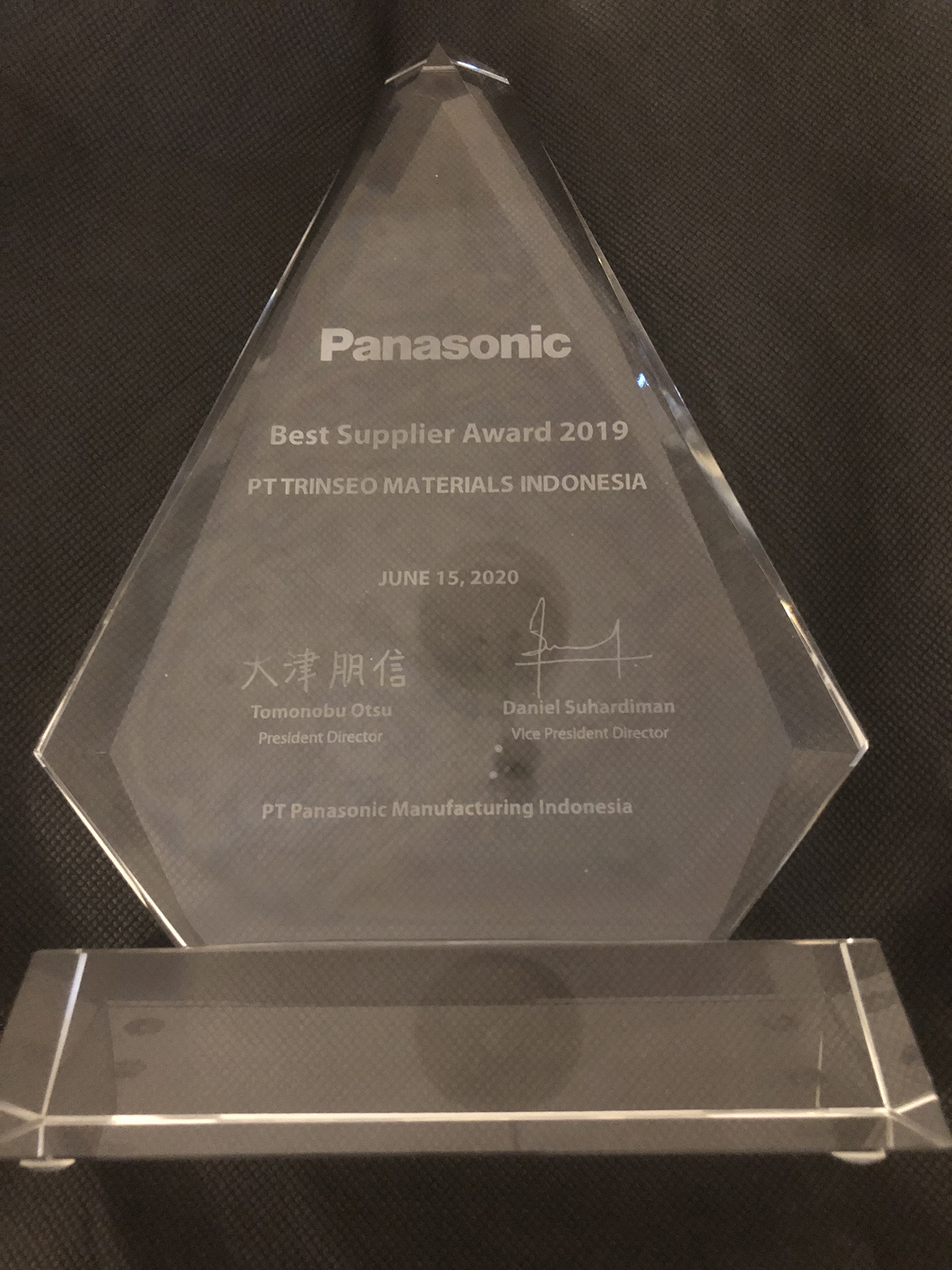 Panasonic Supplier Award