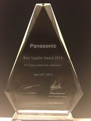 Trinseo Recieves Best Supplier Award from Panasonic