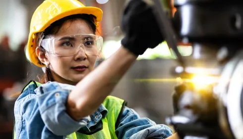 image of woman working